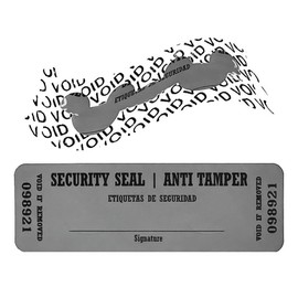 Tamper Evident Tape - 3x1in 100 pcs Adhesive Tamper Proof Stickers, Security Tape to Secure Sensitive Assets Evidence Marker Self Seal label Serial Numbers Void Warranty | Smooth Graphite Gray | MYAHN