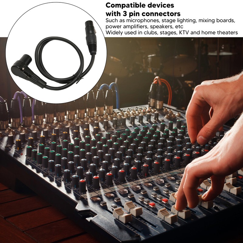 XLR to XLR Cable Elbow Male to Straight Female HiFi