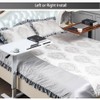 Over Bed Table Pneumatic Adjustable Height Stand Desk with Hidden
