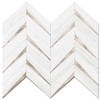 STICKGOO 10-Sheet Herringbone Tile Peel and Stick Backsplash, Dolomite White