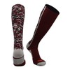 TCK Digital Camo OTC Socks (Maroon/Grey, Small)