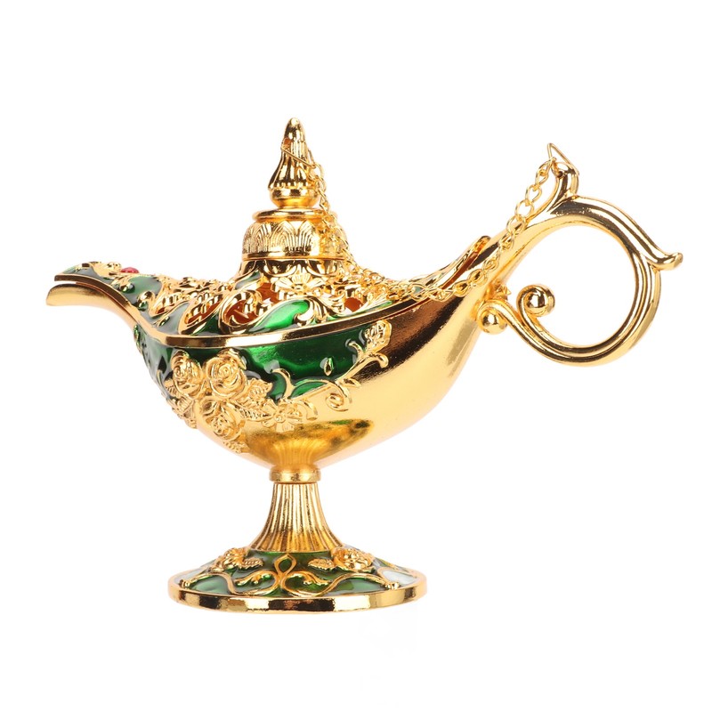 Magic Genie Lamp Exquisite Colorfast Eye Catching Alloy Embossed Pattern