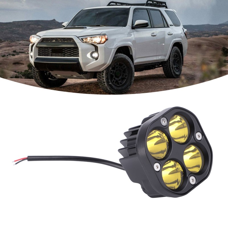 40W Motorcycle Headlight LED Spotlight Yellow Light Waterproof for Off
