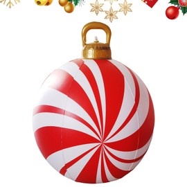 BRTNUP Christmas Inflatable Ball 60 cm Giant Christmas Baubles Large Christmas Baubles Ornaments PVC Inflatable Christmas Ball for Christmas Yard Porch Garden (Green)