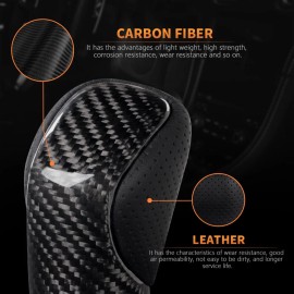 BARTOO Carbon Fiber Gear Shift Knob For Lexus ES300h ES350 GS350 GX IS350 NX300 RC RX