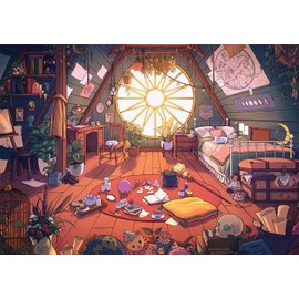 Buffalo Games - Bonjour - Brittnie Ortega - Messy Room - 500 Piece Jigsaw Puzzle for Adults - Challenging Puzzle Perfect for Game Nights - Finished Size is 21.25 x 15.00