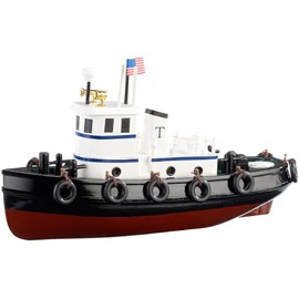 Playtastic Ship Building Kit: 70 Piece Ship Construction Kit Wooden Tug Toy Wooden Boat DIY Ship Toy Model Kit Ships