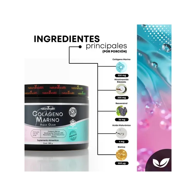 Natural Health Colageno Marino 300 G En Polvo Sfn