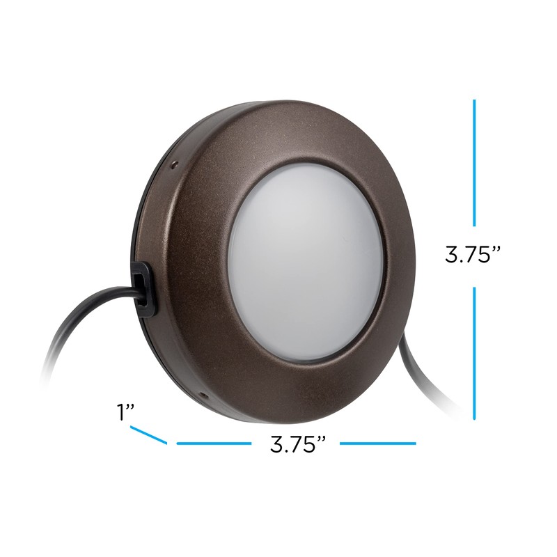 ENBRIGHTEN Spectrum LED Pucks, 3 Puck, Multicolor or White, Dimmable,