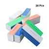 Healeved 20pcs Professional Nail Buffer Block Sided Nail File Polishing