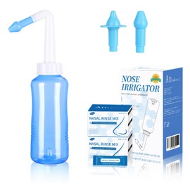 CACRTY Nasal Irrigation System for Adults & Kids | Valve-Controlled Sinus Rinse Bottle with Anti-Backflow Design, 500ml Home & Travel Use | Safe for Daily Nasal Care, Allergies, and Congestion Relief