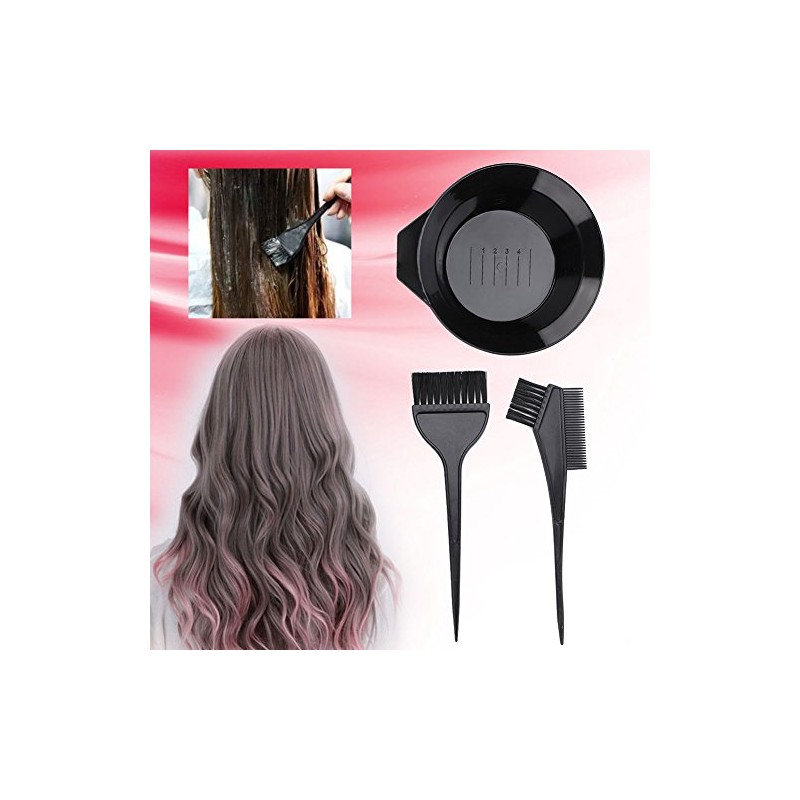 Kit de Cepillo y Tazón para Tinte de Cabello, 3