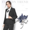 Comelyjewel Women's Flower Brooch Pin Crystal Rhinestones Breastpin for Wedding/Banquet/Bouquet