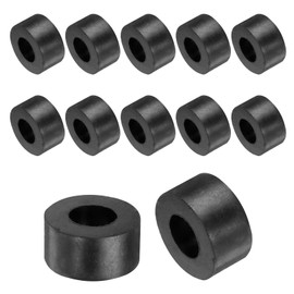 sourcing map 12 Pcs Rubber Spacers 20mm OD x 10mm ID x 10mm Height Round Anti Vibration Spacer Rubber Bushing