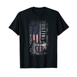 American Quilting Patriot Grunge USA Flag Quilt Gift T-Shirt