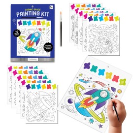 Mudpuppy Cosmic Space – Painting Kit with Illustrations of Fun Outer Space Designs for Children Ages 5 and Up