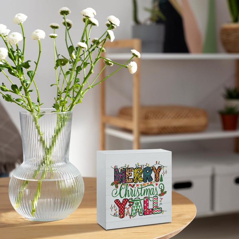 Christmas Sign Decorations for Home Office Desk Christmas Decor for