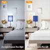 Table Lamps Set of 2 with USB Charging Ports, Blue