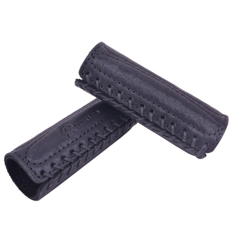 Leather Motorcycle Handlebar Grip Covers for HD Motorcycles - No