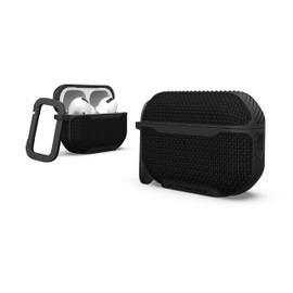 Urban Armor Gear UAG - Funda Diseñada para AirPods Pro (2nd Gen,2022) Metropolis Negro, Compatible con MagSafe Funda Protectora Resistente con mosquetón para Llavero