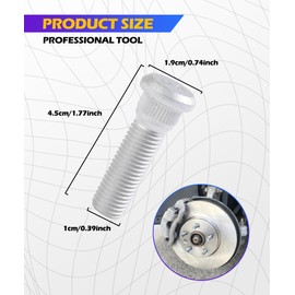 SCUARI Car Studs,Car Accessories Tire Studs,Wheel Studs,Steel Lug Bolts,M12x1.5 Tire Stud Kit,Car Wheel Hub Bolts Replacement,Applicable to CR-V,HR-V,TLX,TSX,TL,RL,Replace #610-266 90942-02049 (10pcs)