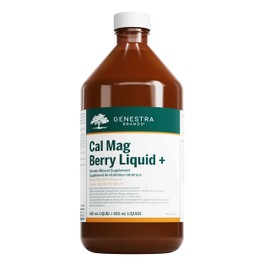 Genestra Brands - Cal : Mag Berry Liquid + - Comprehensive Bone Support Formula - 450 ml Liquid - Natural Blueberry Flavour