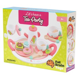 Fat Brain Toys Let's Have a Tea Party - Wooden Pretend Playset for Ages 3+