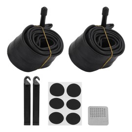 Bike Tire Repair Tool Kit Butyl Rubber with Replacement Inner Tube Round Patches Tire Levers14X1.75/2.125