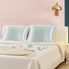 PiccoCasa Pillowcase Set of 2 Zippered Satin Blindfold with Headband