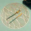 Hosoncovy 4 Pack Waves Decorative Placemats PVC Placemats Hollow Table