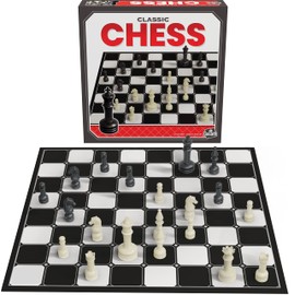 Classic Games - Chess - Includes Full-Sized Plastic Staunton Chess Figures with 2.5" King by Goliath