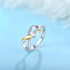 Starchenie Infinity Ring 925 Sterling Silver Heart 3A Zircon Gold