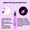 17 Sizes Digital Crochet Hooks with Counter 2.50~14.0mm, Lighted Crochet