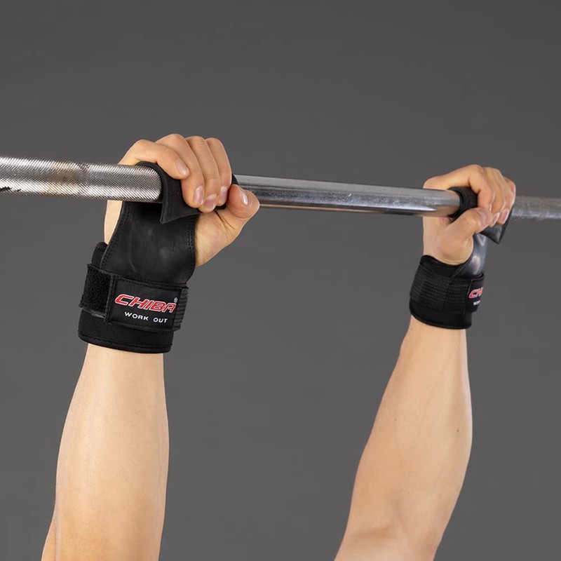 Chiba Unisex Træningshjælp powerGrips Zughilfe, Schwarz, Einheitsgröße EU