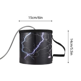 Btuty Spring Drum Thunder Drum 6 Inch Sound Effect Instrument Wooden Lightweight Portable Thunder Tube Sound Maker Thunder Sound Simulation for Large Gatherings Sports Events Celebrations