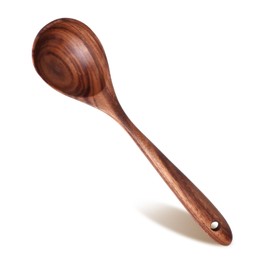 Wooden Spoons for Cooking, Wooden Cooking Utensils Non-Stick Spoons | Natural Premium Teak Wood Spoon | Good Grip Large Wooden Spoons | Heat Resistant Wooden Spoon Baking Gift