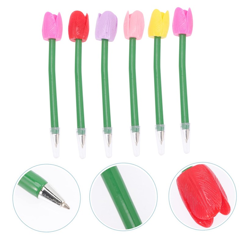 Operitacx Cute Ballpoint Pens Ink Flower Pens Tulip for Office