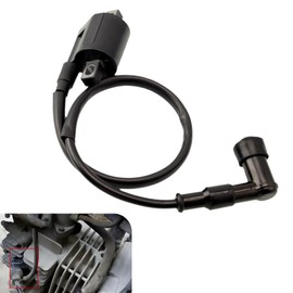 DACIRTY Motorcycle Ignition Coil High Voltage Pack – Compatible with Yamaha PW50 PW80 125cc 150cc 200cc 250cc Vertical Engine, Replacement for 1981-2009 Models (Black)