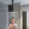 NearMoon Ceiling Mounted Shower Arm With Flange, Universal Connection 1/2