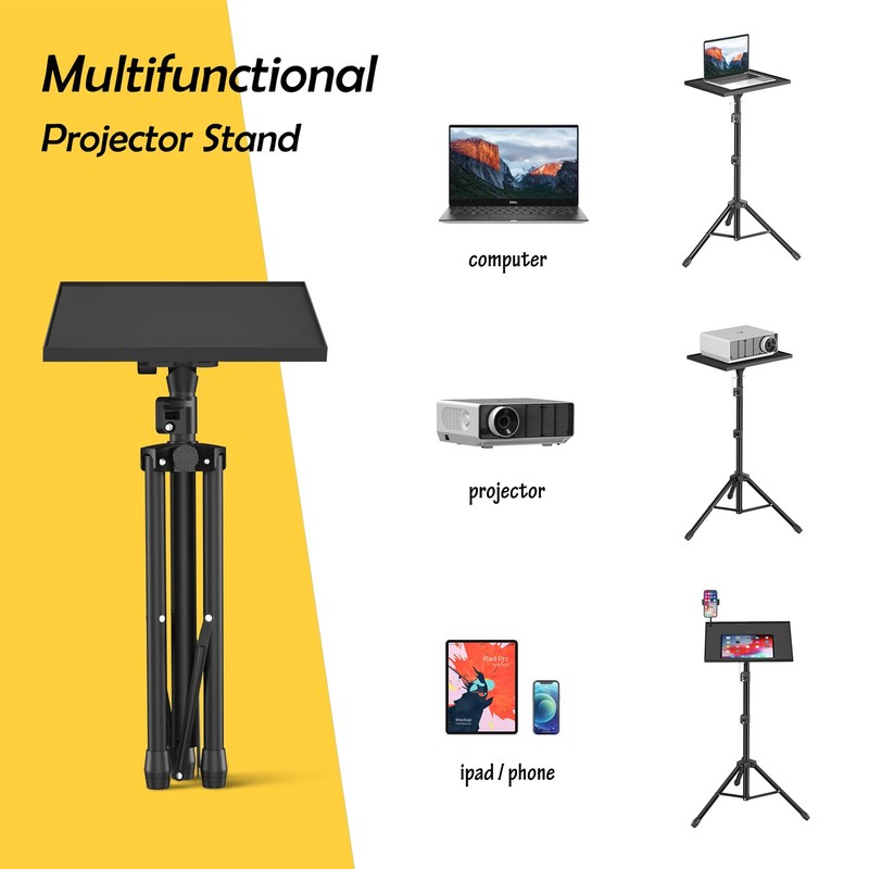 Facilife Projector Stand Tripod - Laptop Tripod Projector Stand Adjustable