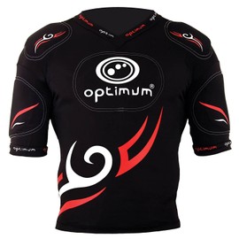 Optimum Boy's Tribal Protective Shoulder Pad - Black/Red, X-Small