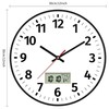Foxtop Digital Wall Clock with Time, Day of Week and