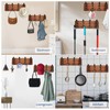 DecorDudz Coat Rack Wall Mount, 20.8''Wooden Coat Hanger Coat Hooks