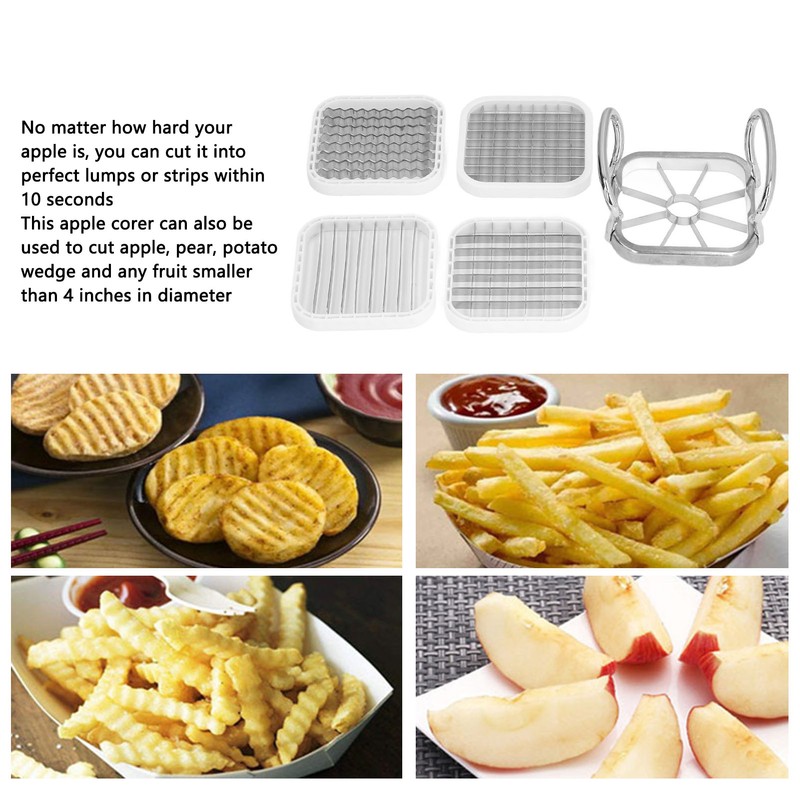 5 in 1 Multifunctional Apple Corer Cutter Stainless Steel Fruit