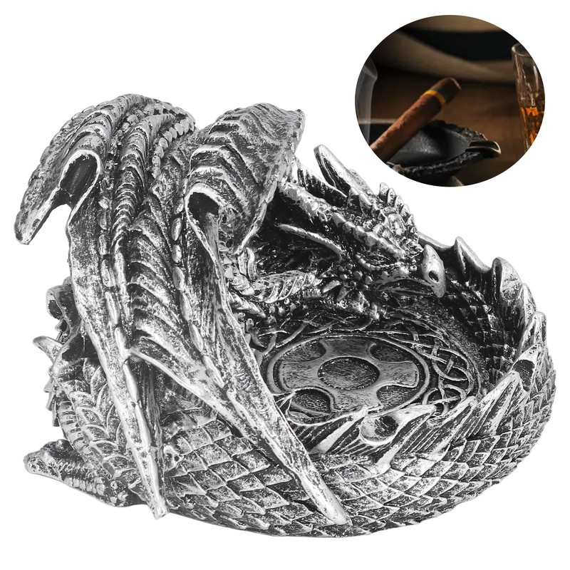 Cigar Ashtrays Pterosaurs Design Scale Carvings Retro Style Attractive Decorative
