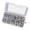70Pcs Single Ear Hose Clamp Kit Stainless Steel Stepless 9