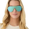 DIFF Imani Designer Oversized Shield Sunglasses for Women UV400, Gold