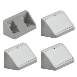 cyclingcolors 4x Corner Connectors Body Connector Furniture Connector Double 44 mm Plastic Angle Furniture Grey