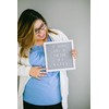 Pearhead Classic Wooden Felt Letterboard, Gender-Neutral Baby Keepsake Nursery Décor,