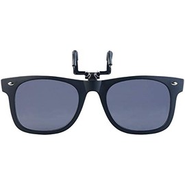 PEARL Glasses Clip System: Sunglasses Clip in Classic Retro Look, Polarised, UV400 (Sun Clip for Glasses, Sunglasses Folding Lenses, Optical Women), black